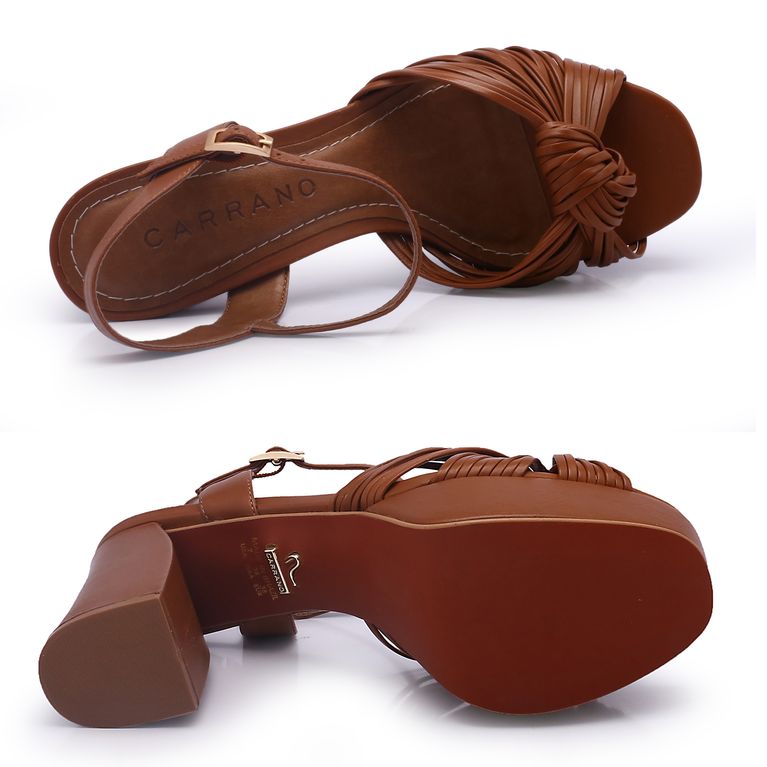 sandalia carrano caramelo