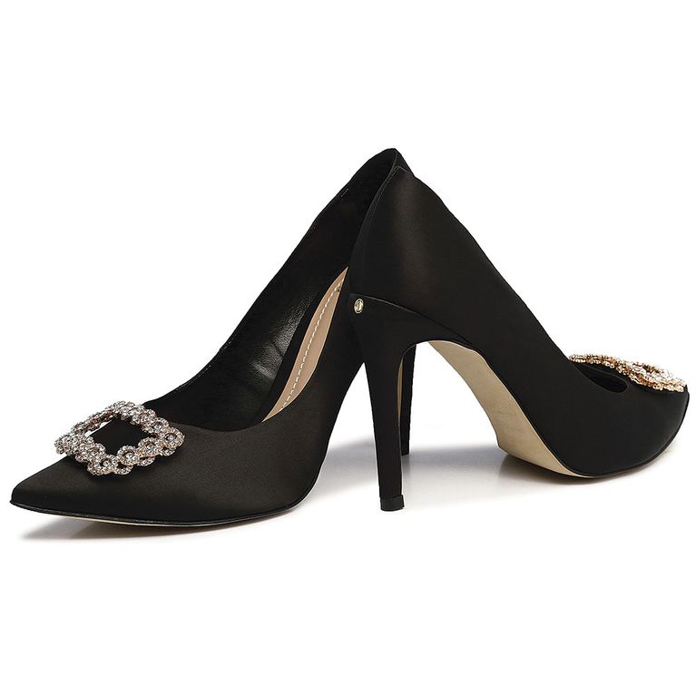 scarpin cetim preto
