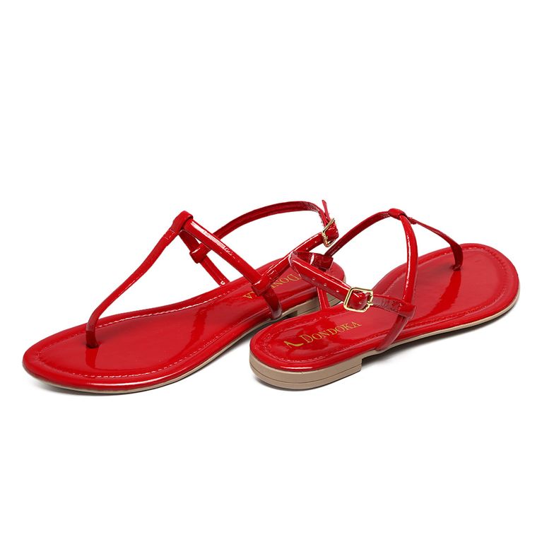 sandalia rasteira dakota vermelha