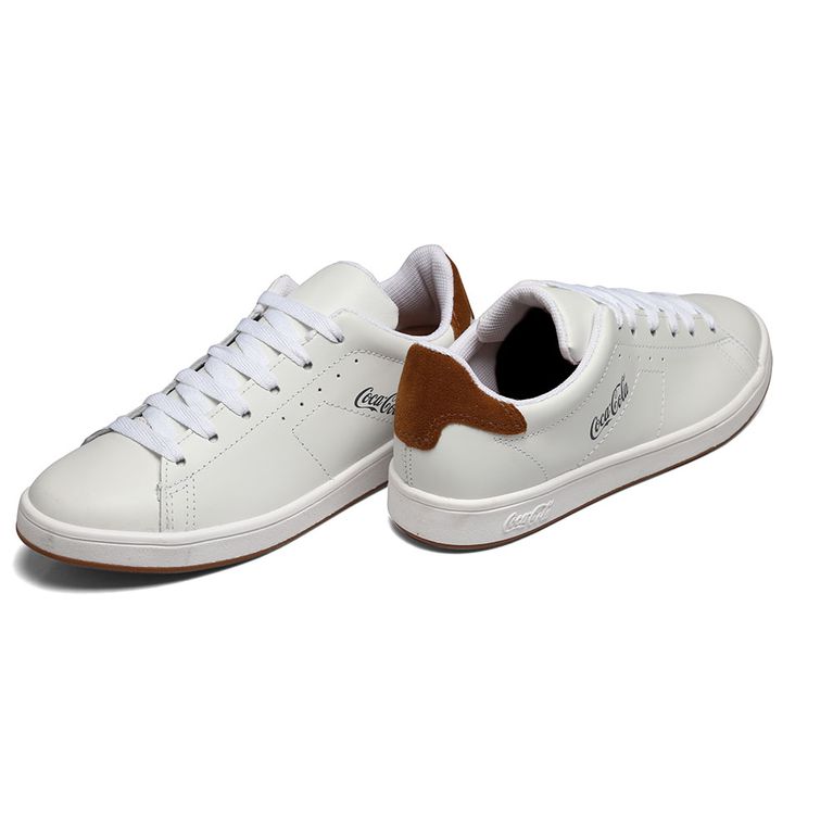 tenis da coca cola branco de couro