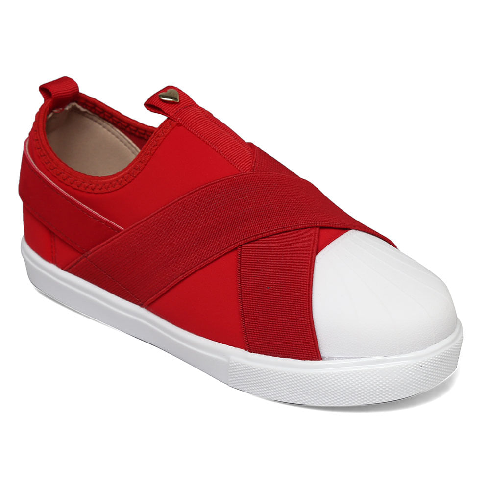 tenis molekinha vermelho